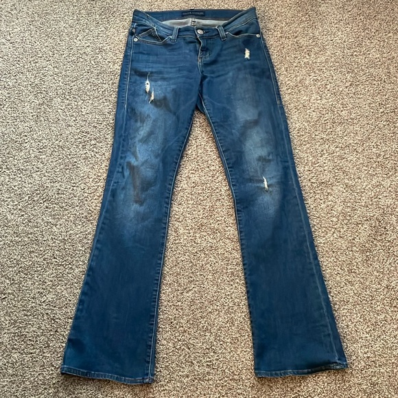 Rock & Republic Size 4 Kasandra Bootcut Distressed Denim Jeans - Picture 1 of 11